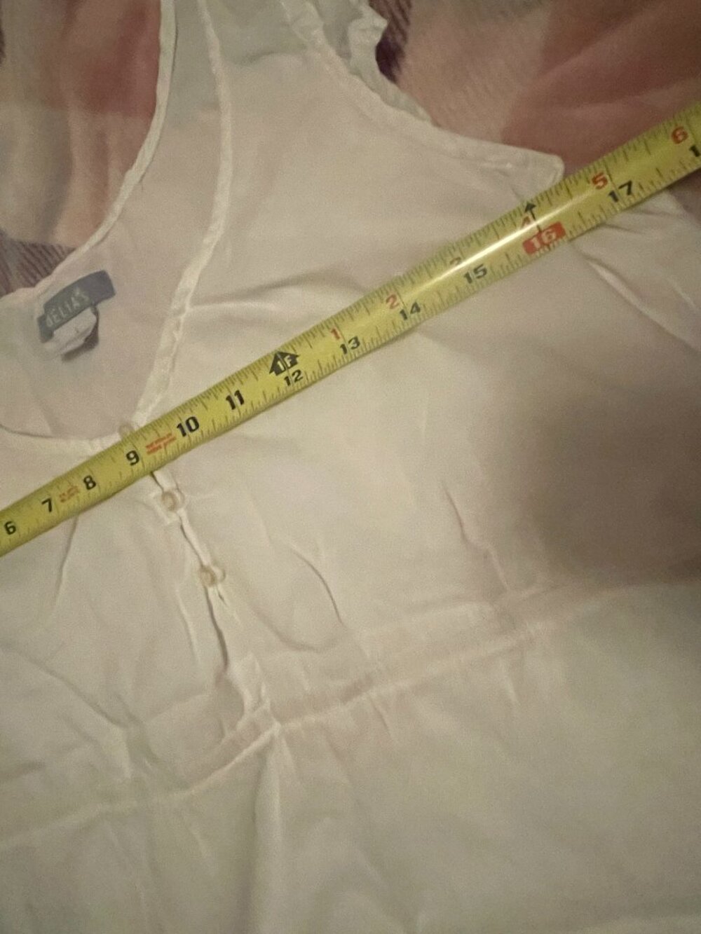 Beautiful White Delia's All Cotton Frilly Summer Baby Doll Style Top!! Women's L - Picture 10 of 16